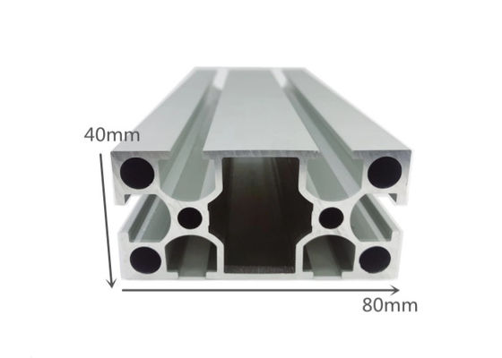 Silvery Anodized T Slotted 6061 Aluminum Extrusion Framing For Workbench / Working Table