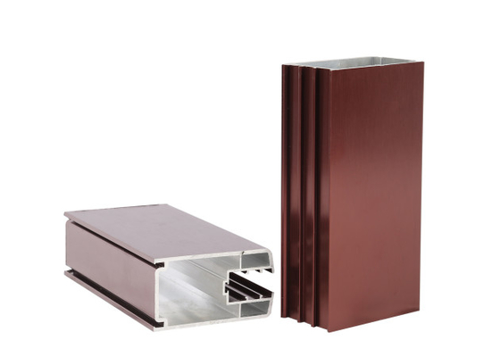 Wooden Grain Transfer Aluminium Window Extrusion Profile 6063-T5