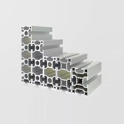 Silvery Anodized 6063 Alloy T Slot Aluminum Profile System for CNC Machine Frame