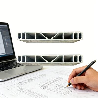 6063 6061 Alloy Customized CNC Machining Aluminum Profile for Battery Enclosure